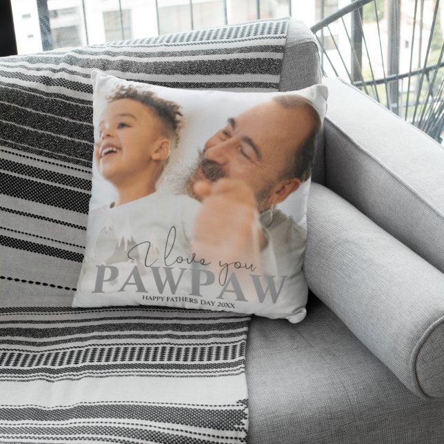 Coussin Photo personnalisée Pawpaw (Créateur téléchargé)