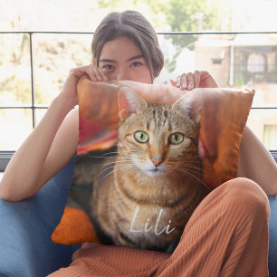 Coussin Photo Personnalisée Pet Chat Meilleur Ami Coeur Am