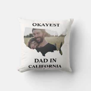 Coussin Photo personnalisée USA Okayest papa Fête des père