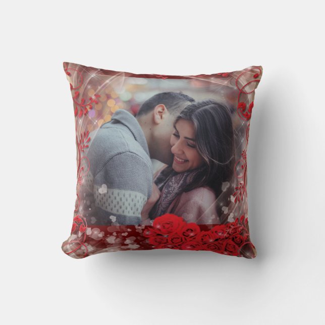 Coussin Photo personnelle du Joyeux Valentin (Recto)