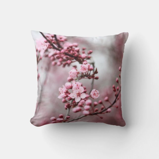 Coussin Photo rose de fleurs au printemps (Recto)