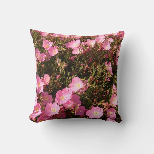 Coussin photo rose Fleurs d'été (Recto)