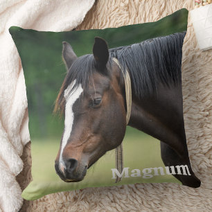 Coussin Photo simple et moderne de l'amoureux du cheval