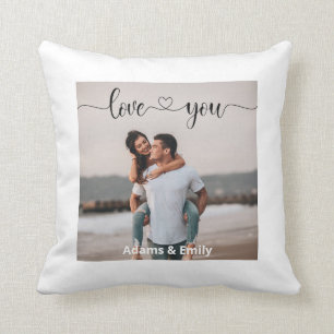 Coussin photo sur mesure amour valentin/anniversaire