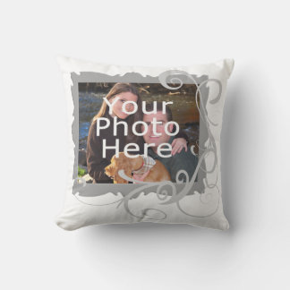 Coussin photo Tourbillonnant blanc personnalisé