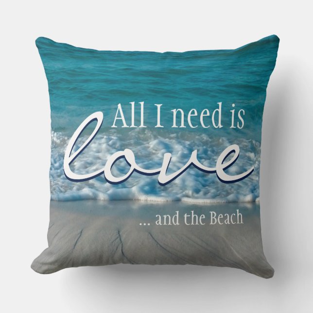 Coussin Photographie À LA PLAGE + vos idées (Recto)