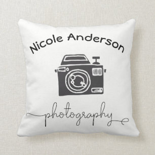 Coussin Photographie Caméra moderne minimal Logo graphique