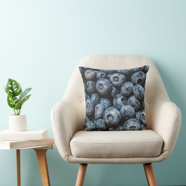 Coussin Photographie de bleuet frais (Chaise)