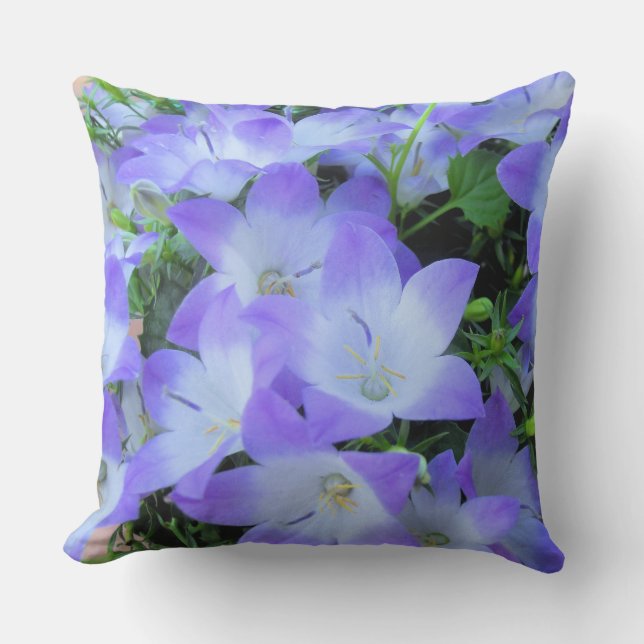Coussin Photographie de campanules violettes (Recto)