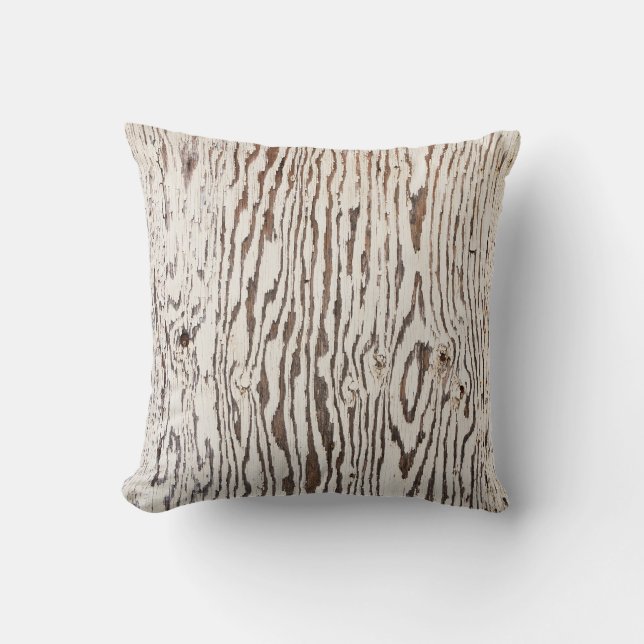 Coussin Photographie de fond en bois brun (Recto)
