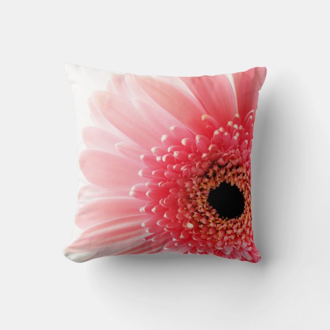 Coussin Photographie de gerbera rose frais (Recto)