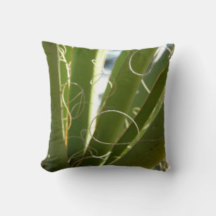 Coussin Photographie de la nature verte Feuille du Yucca