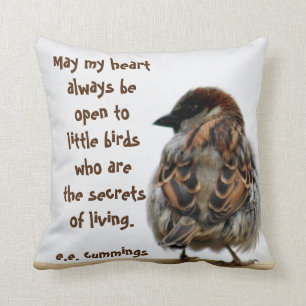 Coussin Photographie de moineau