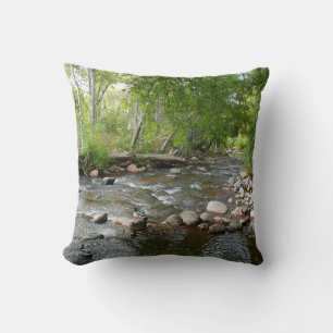Coussin Photographie de nature du ruisseau Oak et canards