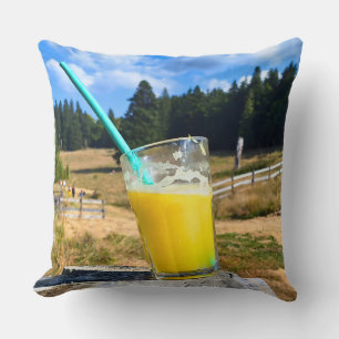 Coussin Photographie de plein air au jus d'orange – Forêt
