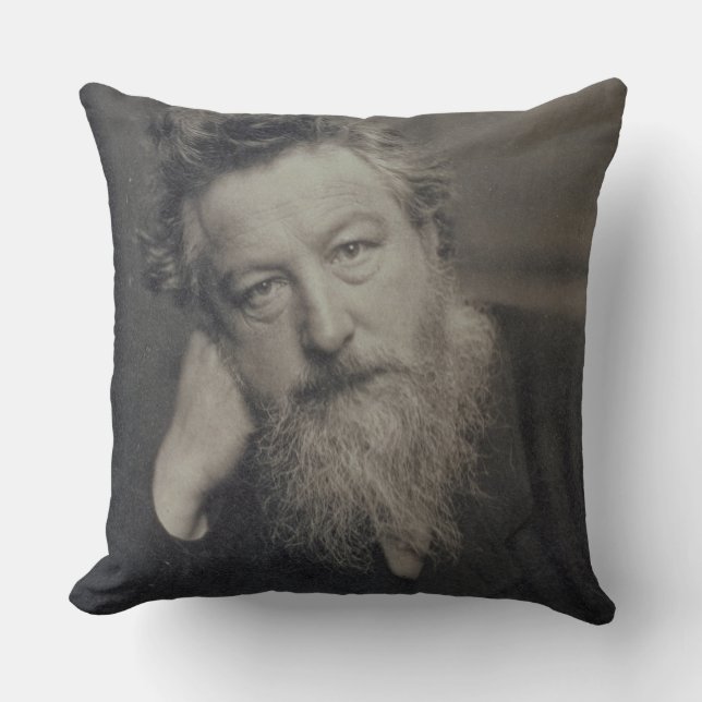 Coussin Photographie de portrait de William Morris (Recto)