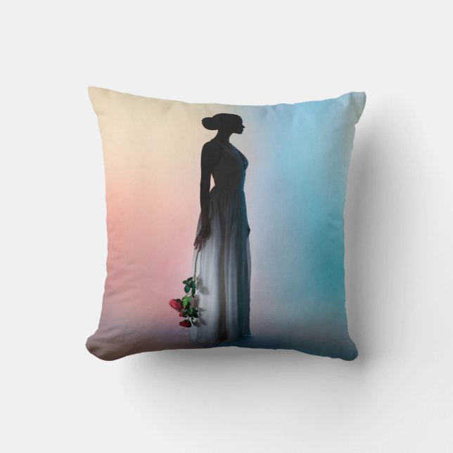 Coussin Photographie du studio de mode art d'une belle fem (Recto)