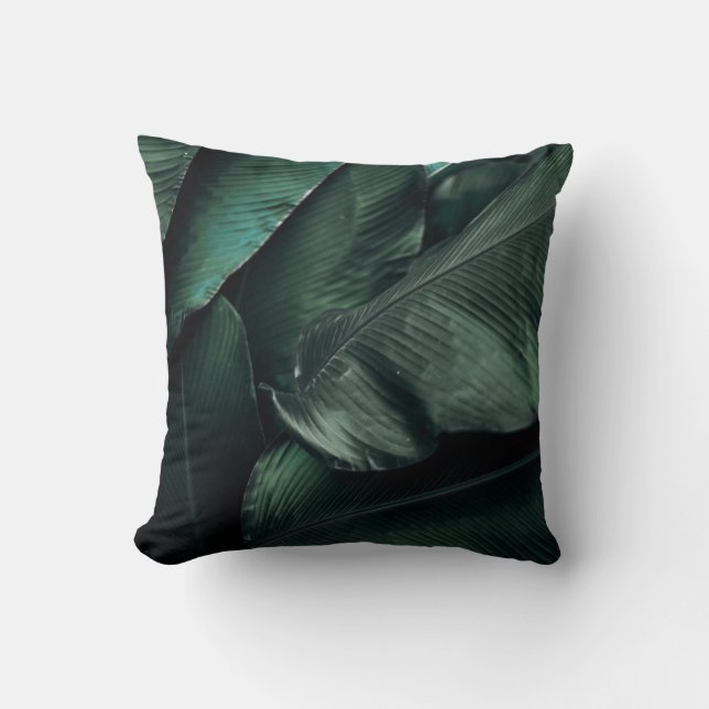 COUSSIN PHOTOGRAPHIE FEUILLE VERTE (Recto)