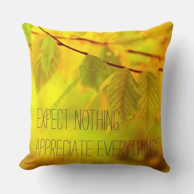 Coussin Photographie - feuilles de hêtre d'automne + vos i (Recto)