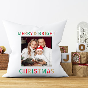 Coussin Photographie moderne de Noël Typographie minimalis