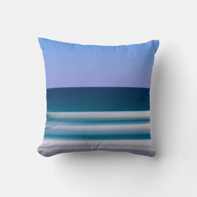 Coussin photographie numérique intentionnelle flou bleu sa (Recto)