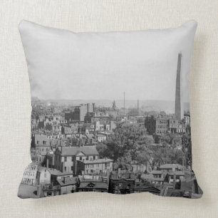 Coussin Photographie vintage de Charlestown le