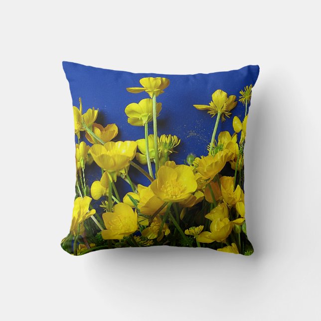 Coussin Photographies de nature ; renoncules (Recto)