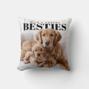 Coussin PhotoPop Meilleurs Amis Photo de Compagnon de Comp