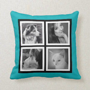 Coussin Photos à double face 7 avec initiales monogrammes