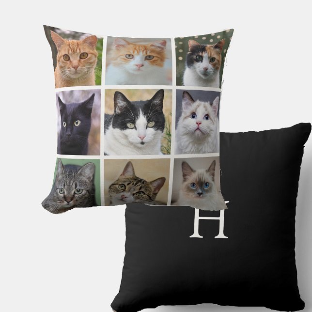 Coussin Photos de chat personnalisables modernes  (Créateur téléchargé)