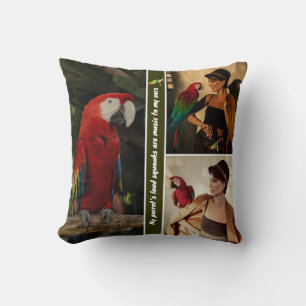 Coussin Photos de perroquet personnalisées Lancer l'oreill