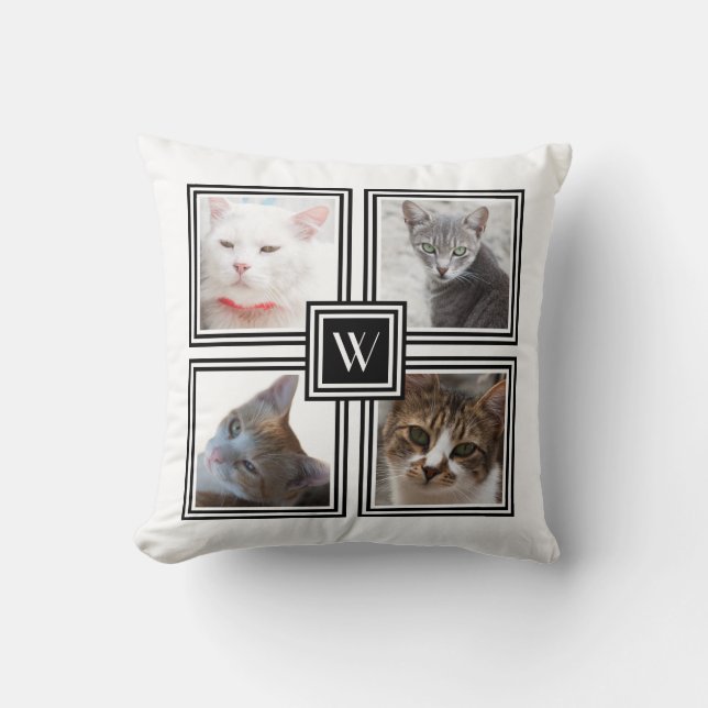 Coussin Photos modèles de chats encadrées (Recto)