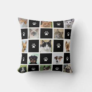 Coussin Photos personnalisées de chats et chiens & motif d