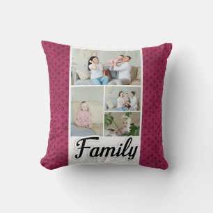Coussin Photos personnalisées/Élégant Diamant Géométrique