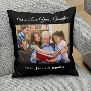 Coussin Photos personnalisées petits-enfants noms nous aim