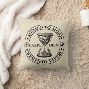 Coussin Phrase latin - Saisir le jour - Memento Mori