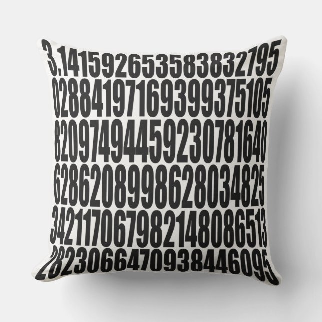 Coussin pi= 3,141 Journée Pi des sciences des mathématique (Recto)