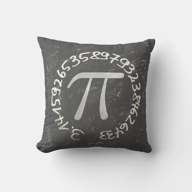 Coussin Pi Day PiDay Chalkboard Education (Recto)