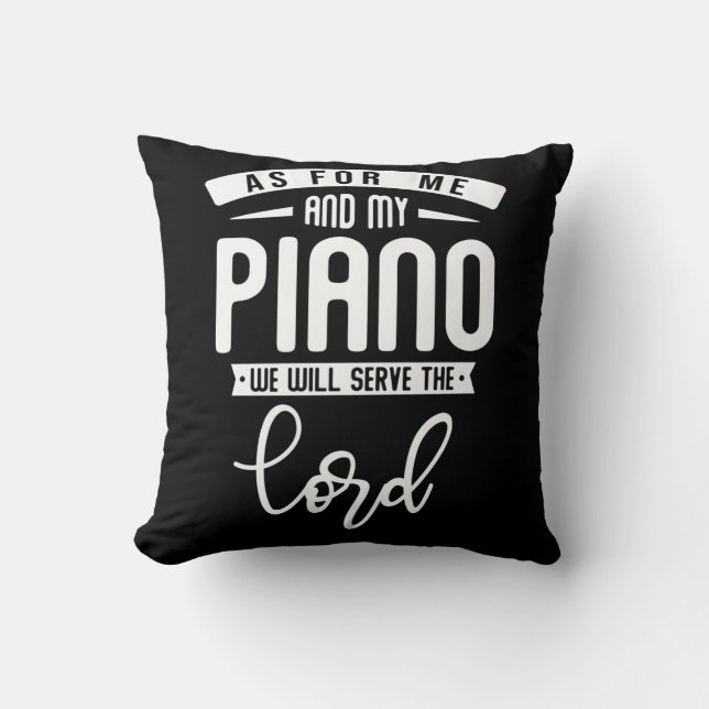 Coussin Pianiste chrétien Musique religieuse Lord Piano Pl (Recto)