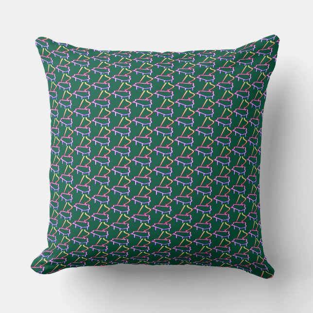 Coussin Piano Dk Green Embellished (Recto)