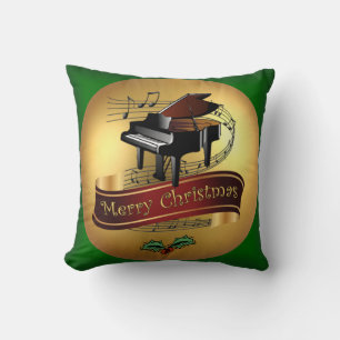 Coussin Piano ~ Joyeux Noël & Scroll musical ~