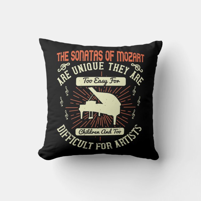 Coussin Piano - Les Sonates de Mozart (Recto)