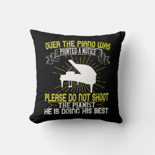 Coussin Piano - N'abattez pas le pianiste