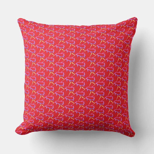 Coussin Piano Rouge Embellie (Recto)
