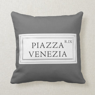 Coussin Piazza plaque de rue de Venezia, Rome