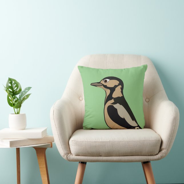 Coussin Pic vert Oiseau Nature Faune (Chaise)
