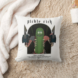 Coussin Pickle Rick - Je suis un scientifique Citation gra
