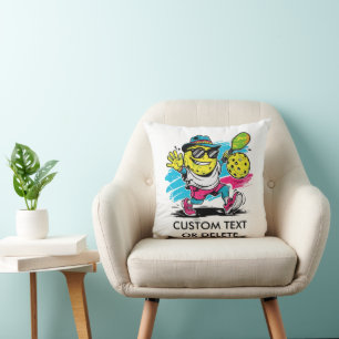 Coussin pickleball drôle