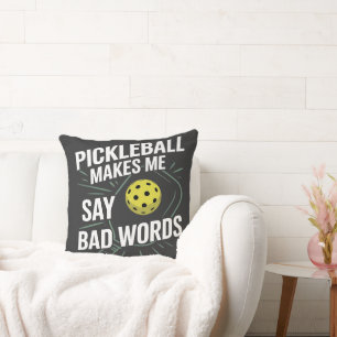 Coussin pickleball drôle me fait dire des gros mots