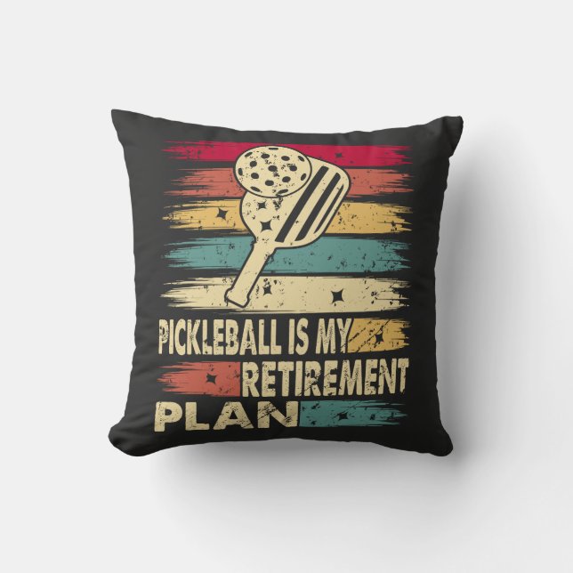 Coussin Pickleball est mon régime de retraite (Recto)